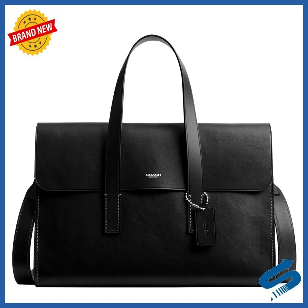Leather Messenger Bag with Detachable Strap, Fits 16" Laptop